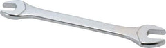 Facom - 6mm x 7mm Stubby Open End Wrench - 3-5/16" OAL, Double End, Satin Finish, 15° Head Angle - USA Tool & Supply