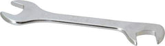 Facom - 16mm Stubby Extra Thin Open End Wrench - 5-33/64" OAL, Double End, Satin Finish, 15° & 75° Head Angle - USA Tool & Supply