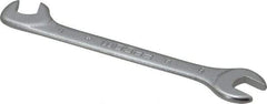 Facom - 6mm Stubby Extra Thin Open End Wrench - 3-9/64" OAL, Double End, Satin Finish, 15° & 75° Head Angle - USA Tool & Supply