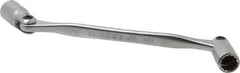 Facom - 10 x 11mm, 12 Point, Satin Chrome Coated, Double Flex-End Socket Wrench - 7-21/32" OAL, 18mm Head Thickness - USA Tool & Supply