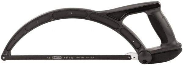 Stanley - 12" Hacksaw - 4" Throat Depth, High Impact Polypropylene Handle, Closed Grip Handle - USA Tool & Supply