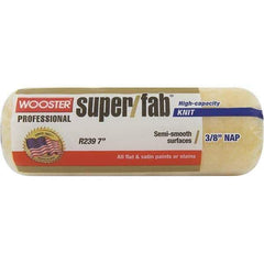 Wooster Brush - 3/8" Nap, 7" Wide Paint Roller - Medium Texture, Synthetic Knit - USA Tool & Supply