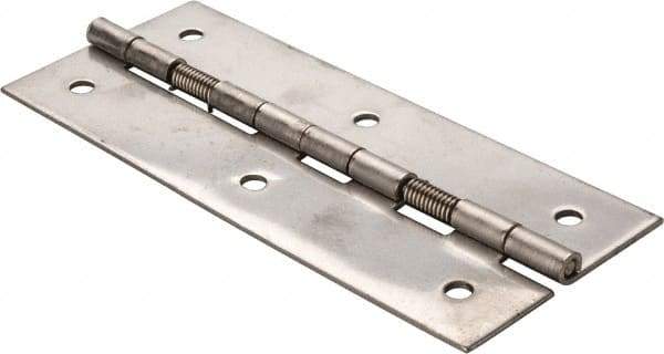 Value Collection - 5" Long x 2" Wide x 0.05" Thick, Closing Spring Hinge - Stainless Steel - USA Tool & Supply
