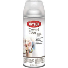 Krylon - Crystal Clear, Gloss, Acrylic Coating Spray Paint - 15 to 20 Sq Ft per Can, 11 oz Container - USA Tool & Supply