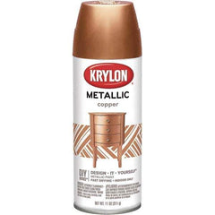 Krylon - Copper (Color), Metallic, Aerosol Spray Paint - 15 to 20 Sq Ft per Can, 16 oz Container - USA Tool & Supply