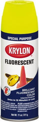 Krylon - Yellow, Fluorescent, Aerosol Spray Paint - Exact Industrial Supply