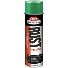 Krylon - Bright Green, 15 oz Net Fill, High Gloss, Enamel Spray Paint - 30 to 35 Sq Ft per Can, 20 oz Container - USA Tool & Supply