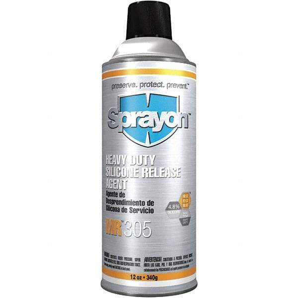 Sprayon - 16 Ounce Aerosol Can, Clear, Heavy-Duty Mold Release - Silicone Composition - USA Tool & Supply