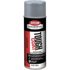 Sprayon - High Temp Aluminum (Color), Metallic, Acrylic Enamel Spray Paint - 15 to 20 Sq Ft per Can, 16 oz Container - USA Tool & Supply