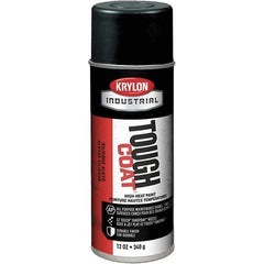 Sprayon - High Temp Black, 12 Ounce Net Fill, Metallic, Acrylic Enamel Spray Paint - 15 to 20 Sq. Ft. per Can, 12 Ounce Container - USA Tool & Supply