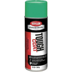Krylon - OSHA Green, 12 oz Net Fill, High Gloss, Enamel Spray Paint - 20 to 25 Sq Ft per Can, 16 oz Container, Use on Conduits, Ducts, Electrical Equipment, Machinery, Metal, Motors, Pipelines & Marking Areas, Railings, Steel Bars, Tool Boxes, Tools - USA Tool & Supply