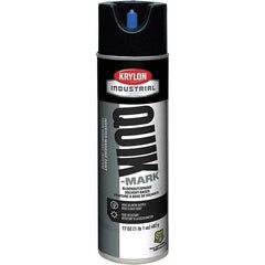 Krylon - 20 fl oz Black Marking Paint - 664' Coverage at 1" Wide, Solvent-Based Formula, 430 gL VOC - USA Tool & Supply