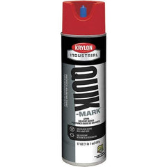 Krylon - 20 fl oz Red Marking Paint - 50 to 60 Sq Ft Coverage, Solvent-Based Formula - USA Tool & Supply