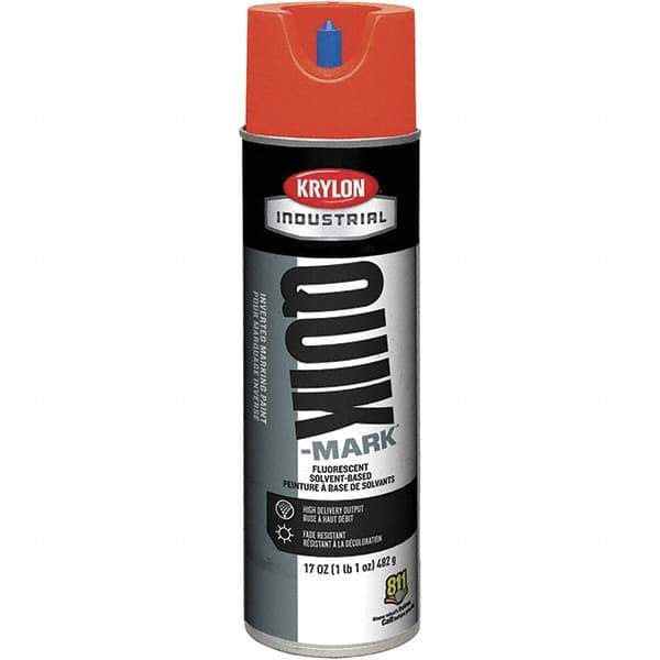 Krylon - 20 fl oz Red Marking Paint - 50 to 60 Sq Ft Coverage, Solvent-Based Formula - USA Tool & Supply