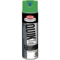 Krylon - 20 fl oz Green Marking Paint - 50 to 60 Sq Ft Coverage, Solvent-Based Formula - USA Tool & Supply