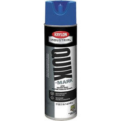 Krylon - 20 fl oz Blue Marking Paint - 50 to 60 Sq Ft Coverage, Solvent-Based Formula - USA Tool & Supply
