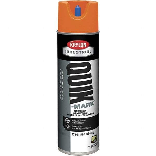 Krylon - 20 fl oz Orange Marking Paint - 50 to 60 Sq Ft Coverage, Solvent-Based Formula - USA Tool & Supply