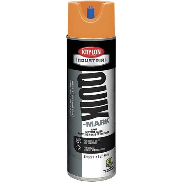 Krylon - 20 fl oz Orange Marking Paint - 50 to 60 Sq Ft Coverage, Solvent-Based Formula - USA Tool & Supply