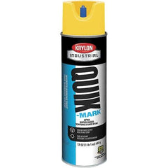 Krylon - 20 fl oz Yellow Marking Paint - 50 to 60 Sq Ft Coverage, Water-Based Formula - USA Tool & Supply