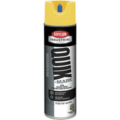 Krylon - 20 fl oz Yellow Marking Paint - 50 to 60 Sq Ft Coverage, Solvent-Based Formula - USA Tool & Supply