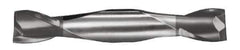 SGS - 7/16", 9/16" LOC, 7/16" Shank Diam, 2-3/4" OAL, 2 Flute, Solid Carbide Square End Mill - Double End, AlTiN Finish, Spiral Flute, 30° Helix, Centercutting, Right Hand Cut, Right Hand Flute, Series 15 - USA Tool & Supply