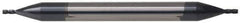 Hertel - 11/32", 3/4" LOC, 3/8" Shank Diam, 3-1/2" OAL, 4 Flute, Solid Carbide Square End Mill - Double End, TiN Finish, 30° Helix, Centercutting, Right Hand Cut - USA Tool & Supply