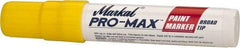 Markal - Yellow Paint Marker - Broad Tip, Alcohol Base Ink - USA Tool & Supply