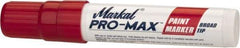 Markal - Red Paint Marker - Broad Tip, Alcohol Base Ink - USA Tool & Supply