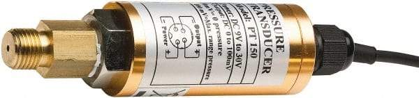 Extech - 150 Max psi, NPT Connection Pressure Transducer - 1/4" Thread - USA Tool & Supply