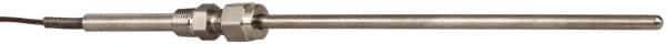 Thermo Electric - 0 to 1600°F, J Pipe Fitting, Thermocouple Probe - 3 Ft. Cable Length, Stripped Ends, 9 Sec Response Time - USA Tool & Supply