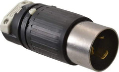 Hubbell Wiring Device-Kellems - 250 VDC, 600 VAC, 50 Amp, NonNEMA Configuration, Industrial Grade, Self Grounding Plug - 1 Phase, 2 Poles, IP20, 0.83 to 1-1/4 Inch Cord Diameter - USA Tool & Supply