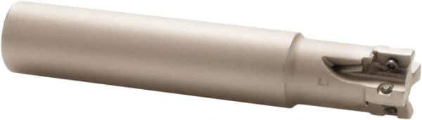 Iscar - 5/8" Cut Diam, 0.303" Max Depth of Cut, 5/8" Shank Diam, 3-1/2" OAL, Indexable Square Shoulder End Mill - HP AN.. 0702.. Inserts, Cylindrical Shank, 90° Lead Angle, Through Coolant, Series Heliplus - USA Tool & Supply