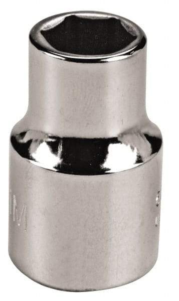 Proto - 1/4" Drive, Deep Hand Socket - 6 Points, 1-63/64" OAL, Chrome Vanadium, Chrome Finish - USA Tool & Supply