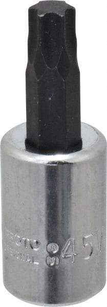 Proto - 3/8" Drive, T45 Torx Bit Socket - 1-31/32" OAL - USA Tool & Supply