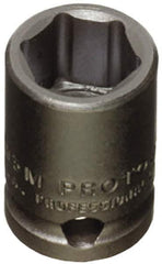 Proto - 3/8" Drive 23mm Standard Impact Socket - 6 Points, 1-3/32" OAL - USA Tool & Supply