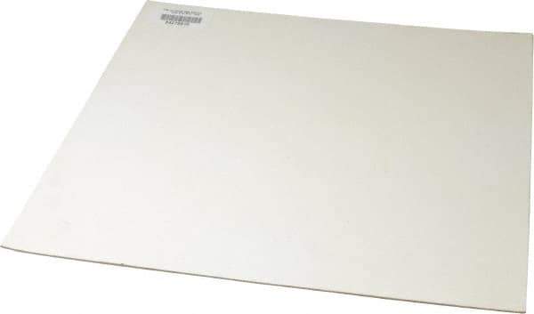 Made in USA - 12" Long, 12" Wide, 1/16" Thick, Silicone Rubber Foam Sheet - 45 to 55 Durometer, White, -20 to 500°F, 640 psi Tensile Strength, Adhesive Backing, Stock Length - USA Tool & Supply