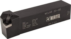 Hertel - MCLN, Right Hand Cut, 5° Lead Angle, 1-1/4" Shank Height x 1-1/4" Shank Width, Negative Rake Indexable Turning Toolholder - 6" OAL, CN..43. Insert Compatibility, Series Multi-Option - USA Tool & Supply