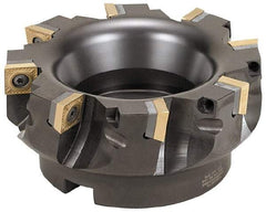 Kennametal - 10 Inserts, 4" Cut Diam, 1-1/4" Arbor Diam, 0.258" Max Depth of Cut, Indexable Square-Shoulder Face Mill - 0/90° Lead Angle, 2" High, SPCT 3125.. Insert Compatibility, Series KSSM - USA Tool & Supply