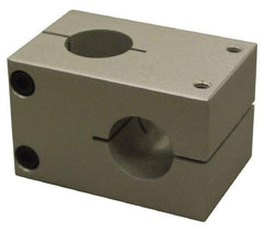 80/20 Inc. - 2 Inch Wide x 1 Inch High x 3-1/8 Inch Deep Stanchion Cross Clamp - 1.004 Inch Hole - USA Tool & Supply
