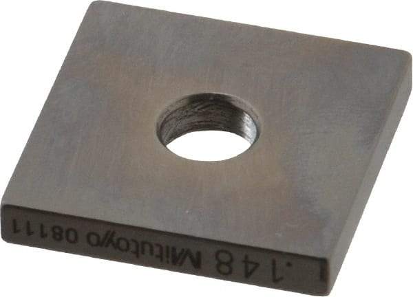 Mitutoyo - 0.148" Square Steel Gage Block - Accuracy Grade 0, Includes Certificate of Inspection - USA Tool & Supply