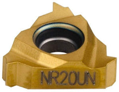 Seco - 09NR Internal Right Hand 20 UN Laydown Threading Insert - Grade CP500, TiAlN/TiN Coated Carbide - USA Tool & Supply