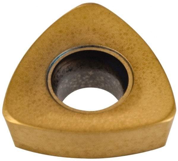 Seco - 218.19100 M06 Grade F40M Carbide Milling Insert - TiAlN/TiN Finish, 0.109" Thick, 0.278" Inscribed Circle, 0.031" Corner Radius - USA Tool & Supply