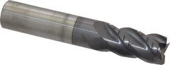 ProMax - 5/8" Diam, 1-1/4" LOC, 4 Flute Solid Carbide Roughing & Finishing Square End Mill - AlTiN Finish, 3-1/2" OAL, 5/8" Shank Diam, Weldon Shank, 40° Helix, Centercutting, Regular Length - USA Tool & Supply