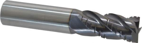 ProMax - 3/4" Diam, 1-5/8" LOC, 4 Flute Solid Carbide Roughing & Finishing Square End Mill - AlTiN Finish, 4" OAL, 3/4" Shank Diam, Weldon Shank, 40° Helix, Centercutting, Regular Length - USA Tool & Supply