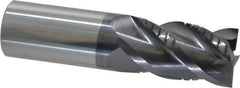 ProMax - 1" Diam, 1-3/4" LOC, 4 Flute Solid Carbide Roughing & Finishing Square End Mill - AlTiN Finish, 4" OAL, 1" Shank Diam, Weldon Shank, 40° Helix, Centercutting, Regular Length - USA Tool & Supply