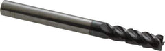 ProMax - 3/16" Diam, 5/8" LOC, 4 Flute Solid Carbide Roughing & Finishing Corner Radius End Mill - AlTiN Finish, 2" OAL, 3/16" Shank Diam, Straight Shank, 40° Helix, Centercutting, Regular Length - USA Tool & Supply