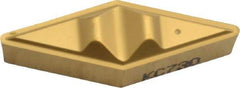 Kennametal - VPGR332, KC730 Grade Carbide Profiling Insert - TiN Finish, 35° Incl Angle, Diamond, 0.6539" Side Length, 3/16" Thick, 1/32" Corner Radius, 3/8" Inscribed Circle - USA Tool & Supply