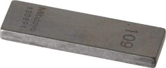 Mitutoyo - 0.109" Rectangular Steel Gage Block - Accuracy Grade 0, Includes Certificate of Inspection - USA Tool & Supply