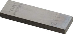 Mitutoyo - 0.113" Rectangular Steel Gage Block - Accuracy Grade 0, Includes Certificate of Inspection - USA Tool & Supply