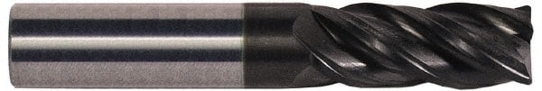 Accupro - 5mm Diam 4 Flute Solid Carbide 0.0098" Chamfer Width Corner Chamfer End Mill - USA Tool & Supply